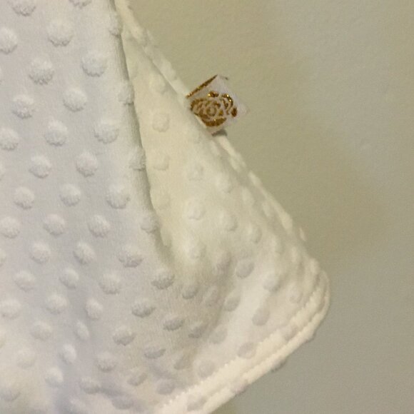 Off-White Textured Polka Dot Built in Support Swimsuit - Picture 7 of 16